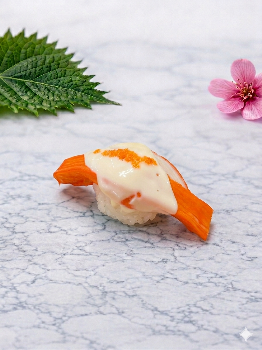 ซูชิปูอัดราดสลัดไข่กุ้ง